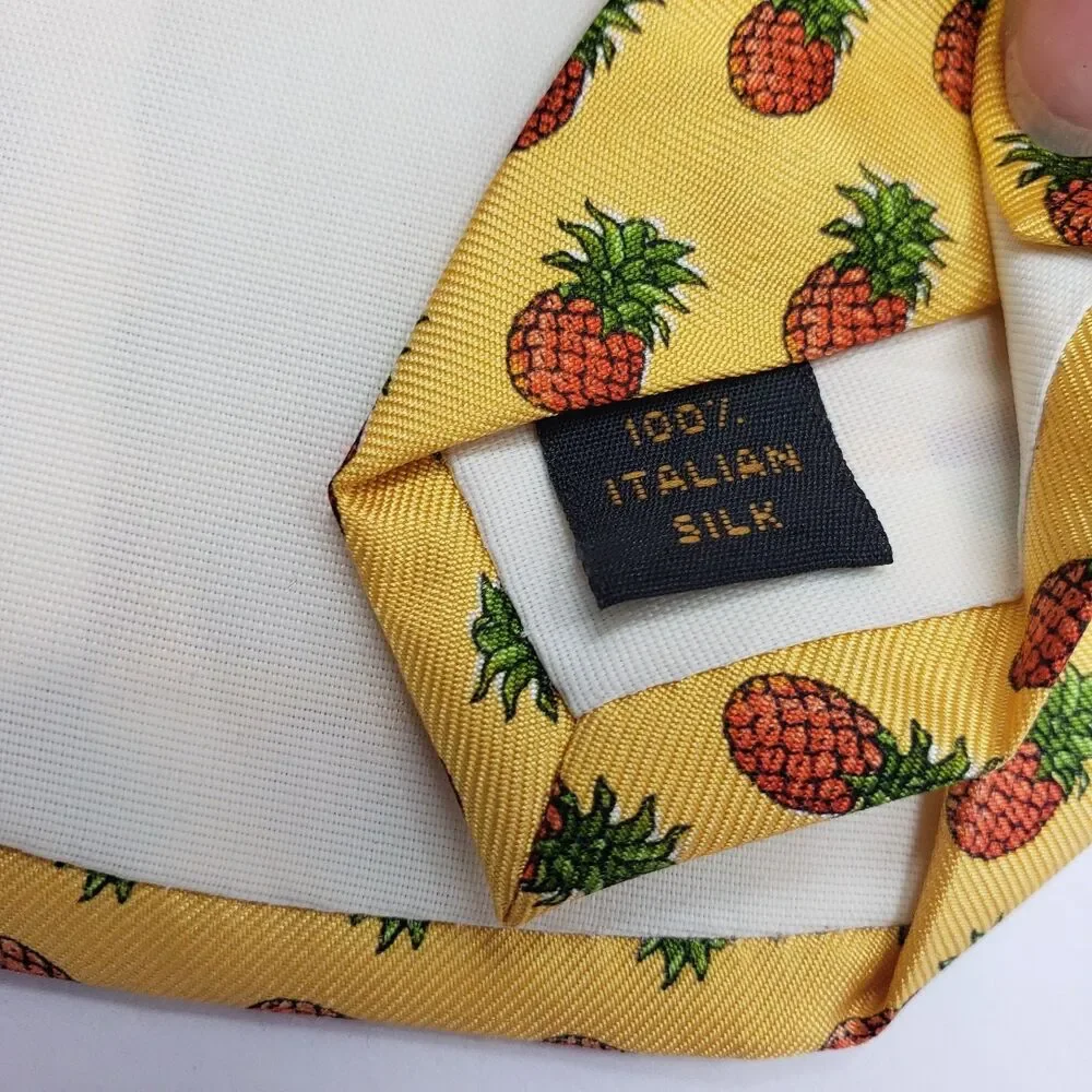 Peter Blair Italian Silk Tie Pineapple Yellow